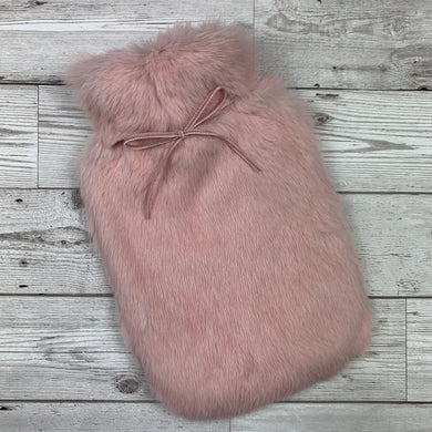 luxury fur hot water bottle