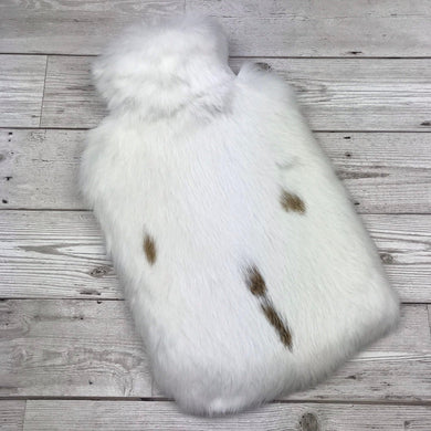 Real Fur Hot Water Bottle - Large - The Mottled Collection #145 - The Fur Hot Water Bottle Company