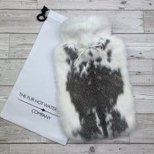 Photo of a brown and white luxury hot water bottle 155-3