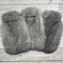 Chinchilla Grey Rabbit Fur Hot Water Bottle - Small 4