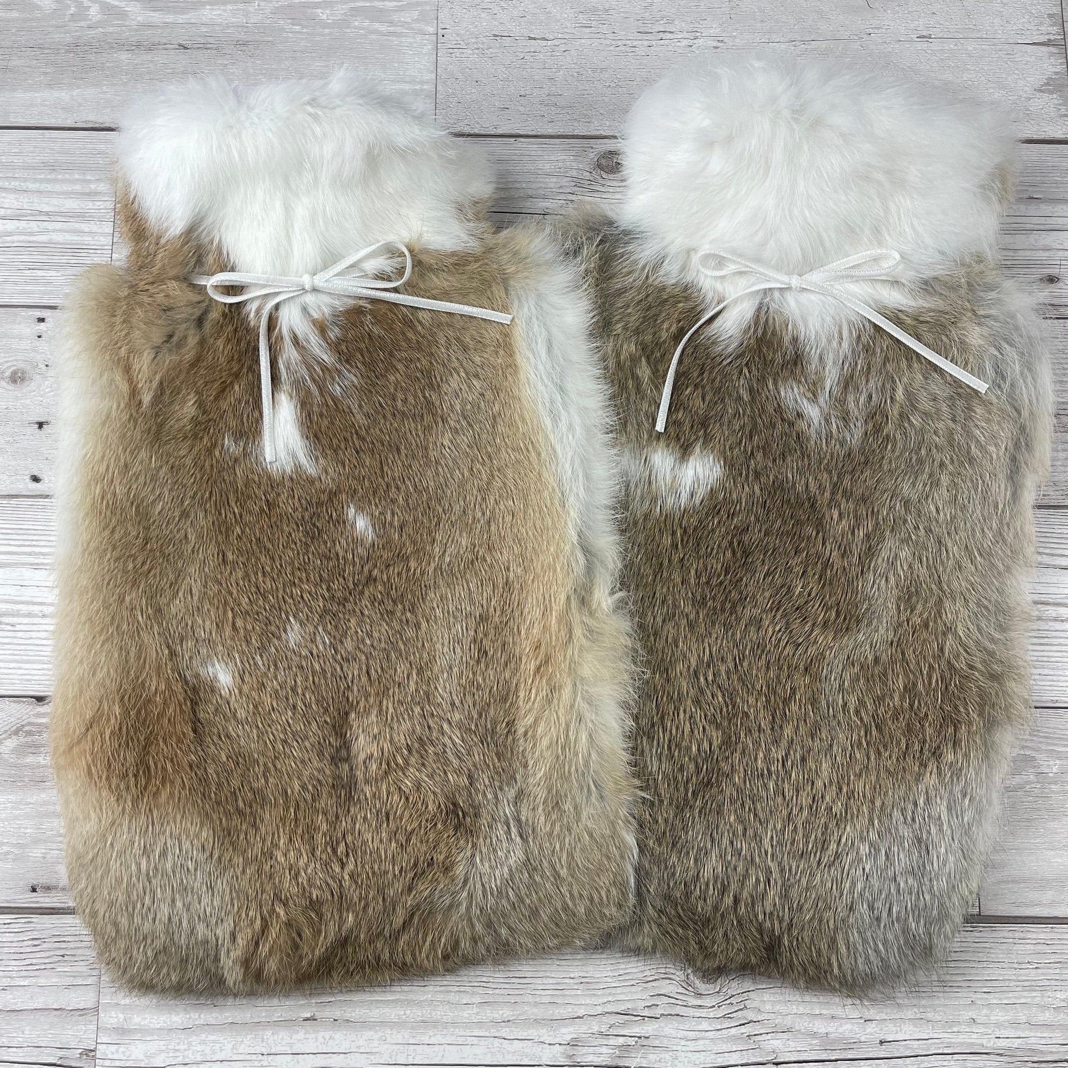 Luxury Rabbit Fur Hot Water Bottles | Gift set of 2 bottles | The Ultimate Gift - #407 - The Fur Hot Water Bottle Company