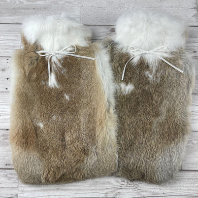Luxury Rabbit Fur Hot Water Bottles | Gift set of 2 bottles | The Ultimate Gift - #407 - The Fur Hot Water Bottle Company