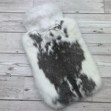 Photo of a brown and white luxury hot water bottle 155-1