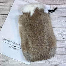 Natural Fur Rabbit Fur Hot Water Bottle | Rustic Luxury | #294