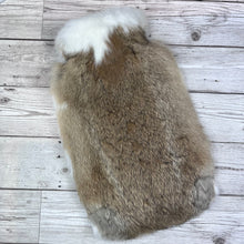 Natural Fur Rabbit Fur Hot Water Bottle | Rustic Luxury | #294